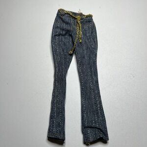 Vtg MGA Bratz Doll Blue Bell-Bottom Denim Jeans 2003 gold belt